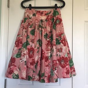 Talbots high waisted A-line floral dress